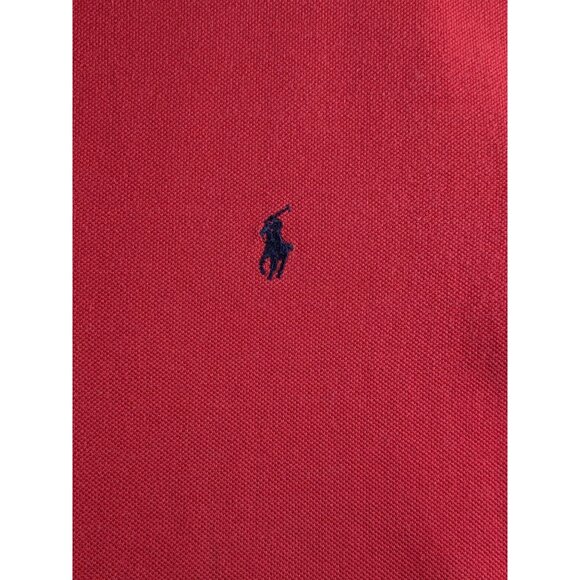 Vintage Ralph Lauren Polo Sport Mens Large Red Short Sleeve Shirt Blue Pony - Picture 6 of 9
